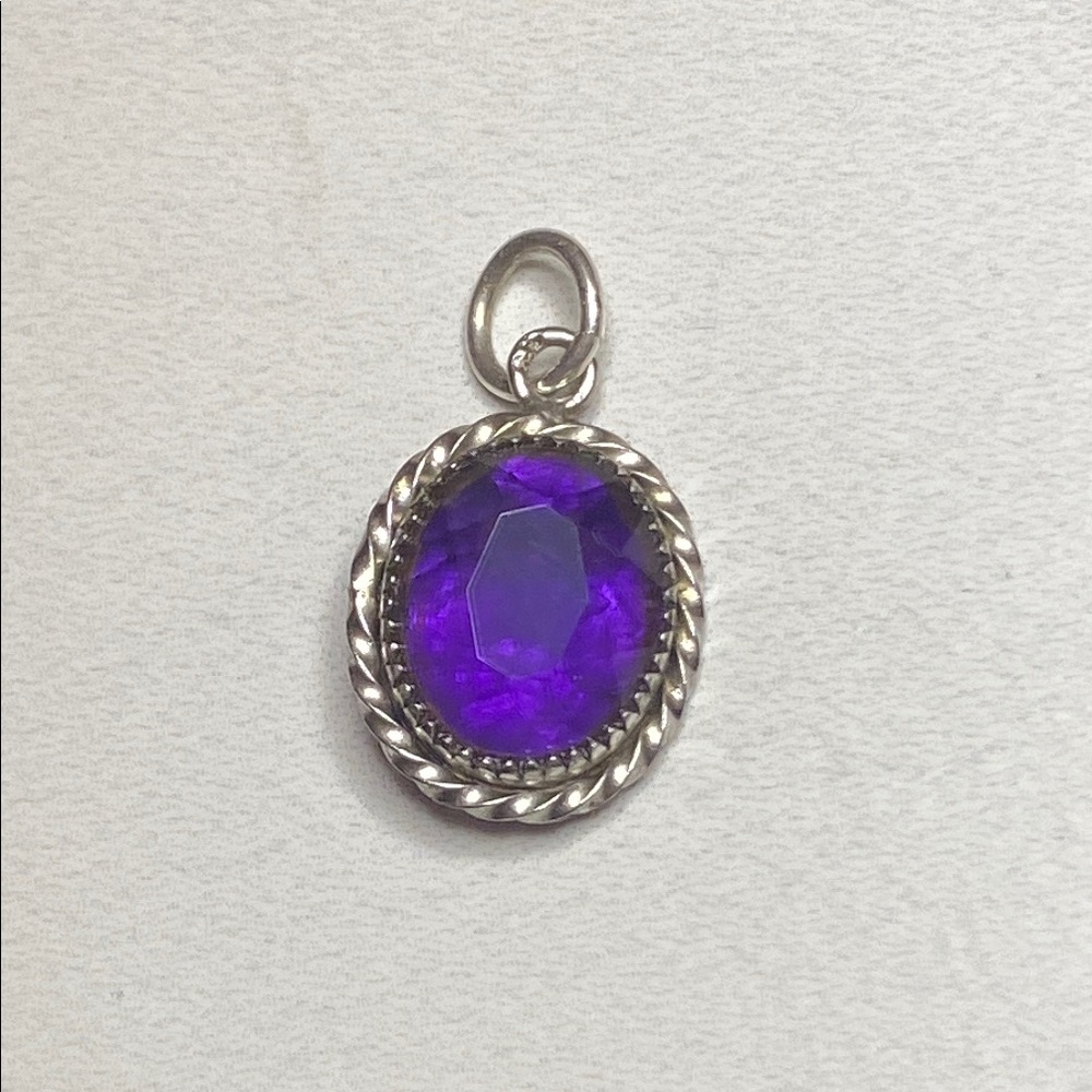 Sterling Silver Purple Amethyst Pendant‎ 925